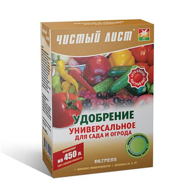 Удобрение кристаллическое для сада и огорода Чистый Лист 300г Купить Удобрение кристаллическое для сада и огорода Чистый Лист 300г Дом, сад, огород
