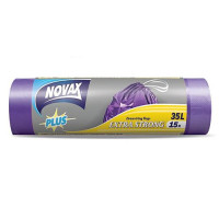 Пакеты для мусора Novax Plus c затяжкой 35л 15шт