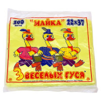 Пакет полиэтиленовый майка Гуси 22х37 см 100 шт