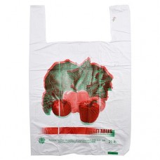 Купить Пакет полиэтиленовый майка с рисунком Овощ и яблоко 30х47 см Дом, сад, огород