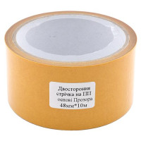Скотч двухсторонний на полипропиленовой основе 48мм 10м