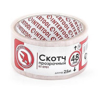 Скотч Intertool KT-0901 52мкм 48мм 25м прозрачный