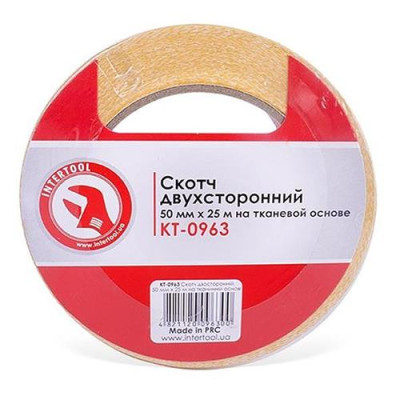 Скотч двухсторонний Intertool KT-0963 на тканевой основе 50мм 25м Купить Скотч двухсторонний Intertool KT-0963 на тканевой основе 50мм 25м Дом, сад, огород