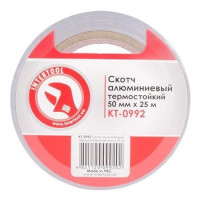 Скотч алюминиевый Intertool KT-0992 термостойкий 50мм 25м