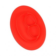 Силиконовая тарелка-коврик Бусинка 139 на присоске красная