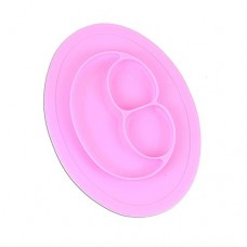 Силиконовая тарелка-коврик Бусинка 139 на присоске розовая