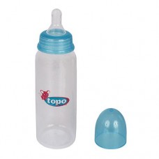 Бутылочка пластиковая Бусинка Т001 ТОРО с силиконовой соской 250мл ассорти