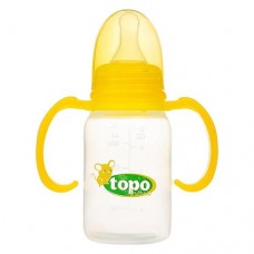 Бутылочка Бусинка Т004 Торо пластиковая с ручками 150мл ассорти