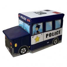 Бокс для игрушек Мегазайка 1001 Сундук Полицейский автомобиль 27x32x54см