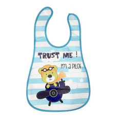 Слюнявчик клеенчатый Мегазайка 0605 на липучке ассорти