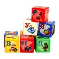 Игрушка ТехноК Кубики 1974 Азбука Радуга русская 9 кубиков 21x21x7см