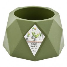 Купить Горшок пластиковый для цветов Geo №472 0.5л зеленый Турция Дом, сад, огород