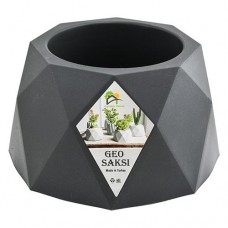 Купить Горшок пластиковый для цветов Geo №473 1л серый Турция Дом, сад, огород