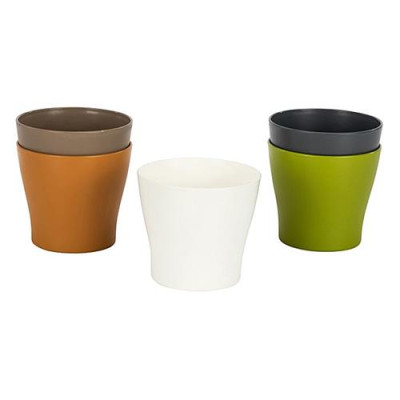 Купить Горшок пластиковый для цветов Гардения G-18BY 2.7л Турция белый Дом, сад, огород