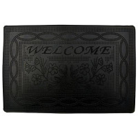 Коврик входной резиновый Welcome 40х60см черный