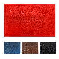 Коврик входной Welcome на прорезиненой основе 38х58см синий