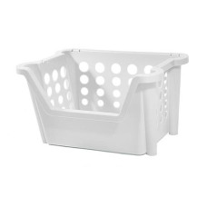 Купить Корзина пластиковая для фруктов и овощей Berossi Krita L 439.3x350.7x250мм снежно-белая Дом, сад, огород