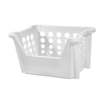 Купить Корзина пластиковая для фруктов и овощей Berossi Krita L 439.3x350.7x250мм снежно-белая Дом, сад, огород