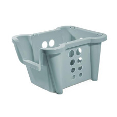 Купить Корзина пластиковая для фруктов и овощей Berossi Krita М 370.8x279.3x220мм оливково-серая Дом, сад, огород