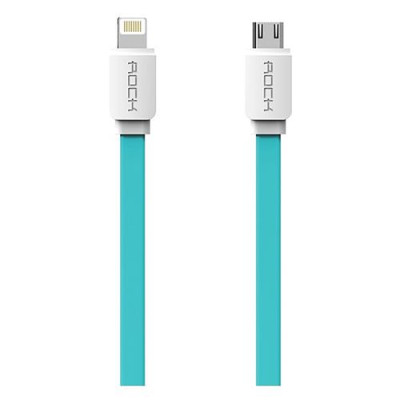 Кабель Remax Rock 2 в 1 Micro USB plus Lightning длина 1м голубой Купить Кабель Remax Rock 2 в 1 Micro USB plus Lightning длина 1м голубой Бытовая техника