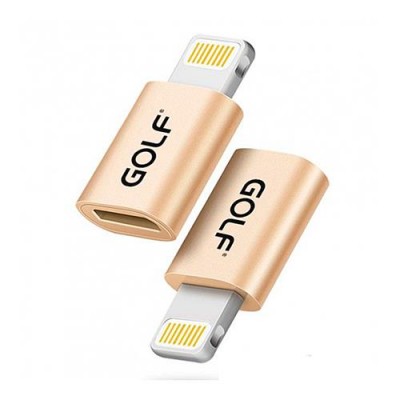 Купить Переходник Golf GC-31 Micro USB на Lightning золото Бытовая техника