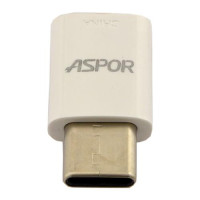 Переходник Aspor Type-C-Micro белый
