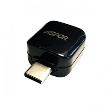 Переходник Aspor OTG на USB Type-C черный