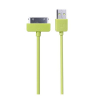 Кабель Remax Light round для iPhone 4 1м салатовый