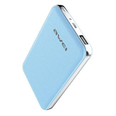 Купить Портативное зарядное устройство Awei P84k 2USB 10000mAh голубое Бытовая техника
