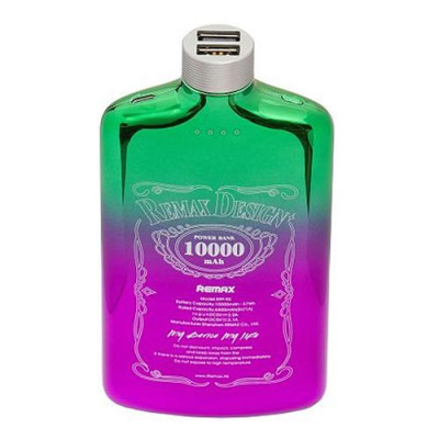 Портативное зарядное устройство Remax Jeni Series RPP-90 2USB 10000mAh фиолетово-зеленое Купить Портативное зарядное устройство Remax Jeni Series RPP-90 2USB 10000mAh фиолетово-зеленое Бытовая техника
