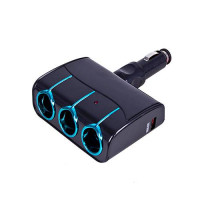 Удлинитель прикуривателя 3 выхода 1 USB CLS 1308 BU
