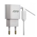 Купить Сетевое зарядное устройство Aspor А802 5V/1A с цельным microUSB кабелем 1USB белый Бытовая техника