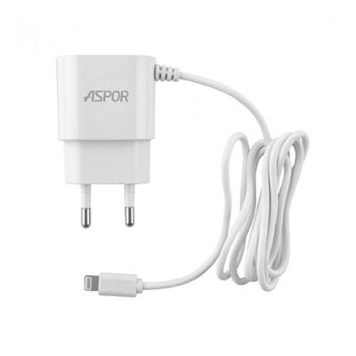 Сетевое зарядное устройство Aspor А802 с цельным Lightning кабелем плюс 1USB белый Купить Сетевое зарядное устройство Aspor А802 с цельным Lightning кабелем плюс 1USB белый Бытовая техника