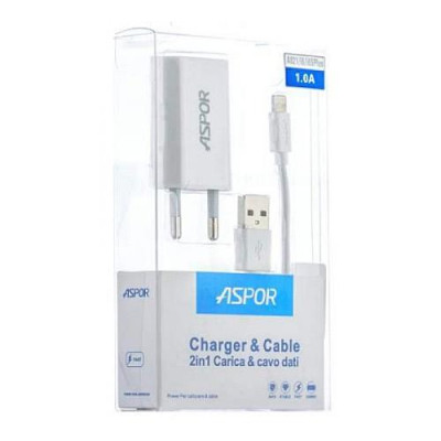 Купить Сетевое зарядное устройство Aspor А821 5V/1A 1USB micro USB кабель Бытовая техника