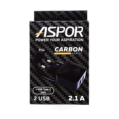 Сетевое зарядное устройство Aspor F13C 5V/2.1A 2USB плюс Type-C кабель черное Купить Сетевое зарядное устройство Aspor F13C 5V/2.1A 2USB плюс Type-C кабель черное Бытовая техника