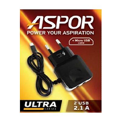Сетевое зарядное устройство Aspor F14 5V/2.1A 2USB плюс Tyre-C кабель черное Купить Сетевое зарядное устройство Aspor F14 5V/2.1A 2USB плюс Tyre-C кабель черное Бытовая техника