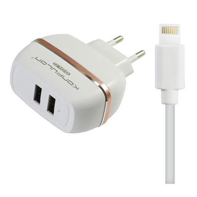 Купить Сетевое зарядное устройство Konfulon KFL-С23 плюс кабель S32A USB Lightning белый Бытовая техника