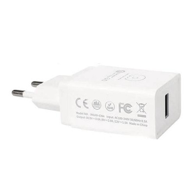 Сетевое зарядное устройство Wuw C94 QC3.0 2.1A 1USB белое Купить Сетевое зарядное устройство Wuw C94 QC3.0 2.1A 1USB белое Бытовая техника