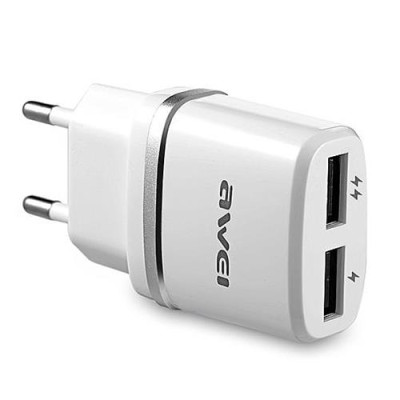 Купить Сетевое зарядное устройство Awei C-930 2.1A 2USB серое Бытовая техника