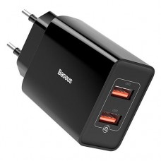 Сетевое зарядное устройство Baseus Speed Mini QC Dual U Quick Charger 2.4A 2USB черный
