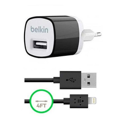 Сетевое зарядное устройство Belkin 2 in 1 1A 1USB плюс кабель Lightning USB черное Купить Сетевое зарядное устройство Belkin 2 in 1 1A 1USB плюс кабель Lightning USB черное Бытовая техника