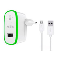 Сетевое зарядное устройство Belkin 2 in 1 2.1A 1USB плюс кабель Micro USB белое