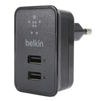 Сетевое зарядное устройство Belkin EU plug 2 in 1 2.1A 2USB плюс кабель Lightning USB черное
