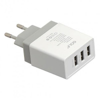 Сетевое зарядное устройство Golf GF-U3 3.4A 3USB белое