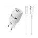 Купить Сетевое зарядное устройство Hoco C41A Wisdom wit 2.4A 2USB плюс кабель Micro USB белое Бытовая техника