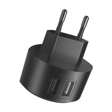 Сетевое зарядное устройство Hoco C67A 2.4A 2USB черное
