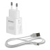 Купить Сетевое зарядное устройство Joyroom L-М226 2.4A 2USB плюс кабель Lightning USB белое Бытовая техника