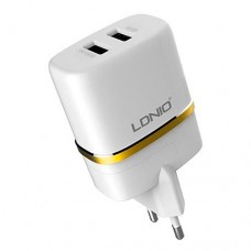 Сетевое зарядное устройство Ldnio DL-AC-52 2.4A 2USB плюс кабель Lightning USB белое