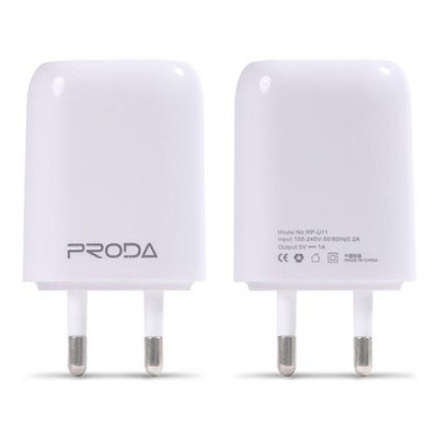 Сетевое зарядное устройство Remax Proda RP-U11 1A 1USB белое Купить Сетевое зарядное устройство Remax Proda RP-U11 1A 1USB белое Бытовая техника