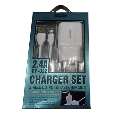 Сетевое зарядное устройство Remax RP-U22 2.1A 2USB плюс кабель Lightning USB белое Купить Сетевое зарядное устройство Remax RP-U22 2.1A 2USB плюс кабель Lightning USB белое Бытовая техника